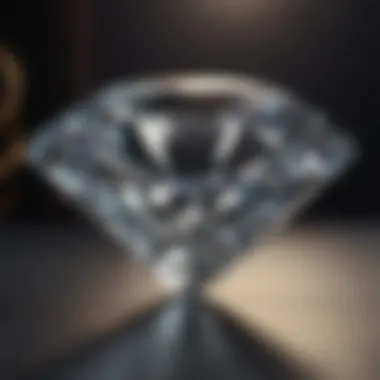 Visual representation of diamond dimensions and proportions