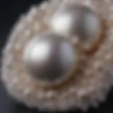 Close-up view of lustrous freshwater pearls showcasing their unique surface qualities.