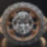 Detailed view of an elegant diamond ring showcasing its craftsmanship