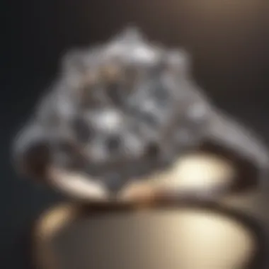Brilliant Diamonds in a Large Round Engagement Ring A beautifully set large round engagement ring showcasing brilliant diamonds.