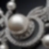 Close-up view of a Mikimoto pearl necklace clasp showcasing intricate design details