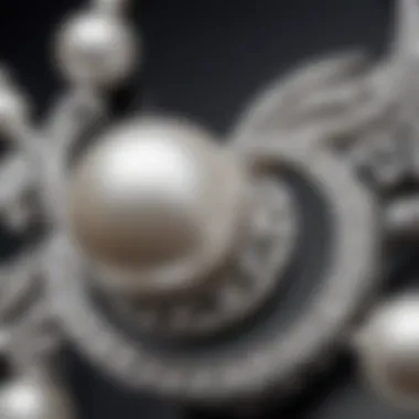 Close-up view of a Mikimoto pearl necklace clasp showcasing intricate design details