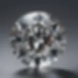 Close-up view of a sparkling diamond showcasing clarity and brilliance