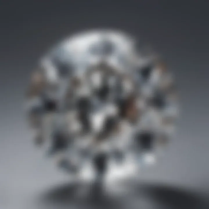 Close-up view of a sparkling diamond showcasing clarity and brilliance