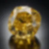 Close-up of a stunning canary yellow diamond showcasing its vivid color and clarity