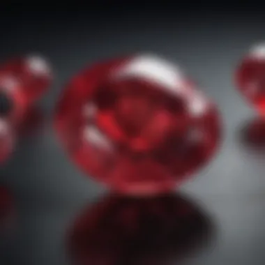 Close-up of a ruby gemstone showcasing its vivid color and clarity