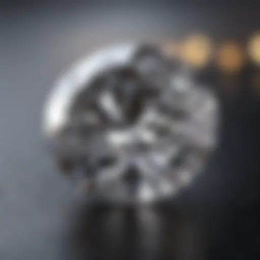 Close-up of a SI quality diamond showcasing clarity and cut