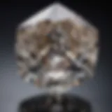 Close-up view of an 11 carat diamond showcasing its brilliance