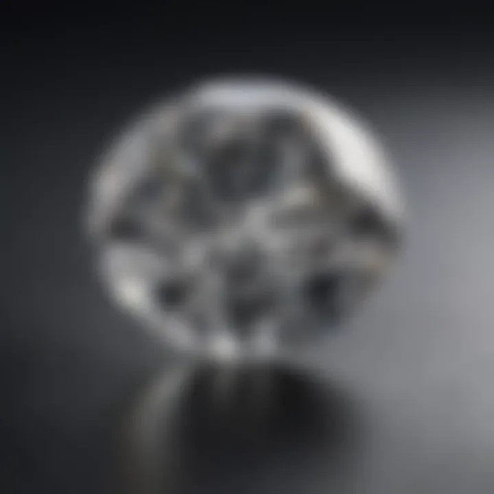 Visual representation of diamond clarity grades relevant to larger stones