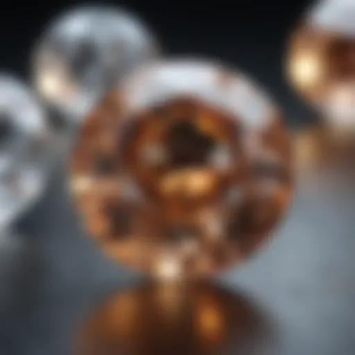 A close-up view of a sparkling lab diamond showcasing its brilliance and clarity