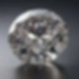 Close-up of a one-carat diamond showcasing its intricate cut and brilliance