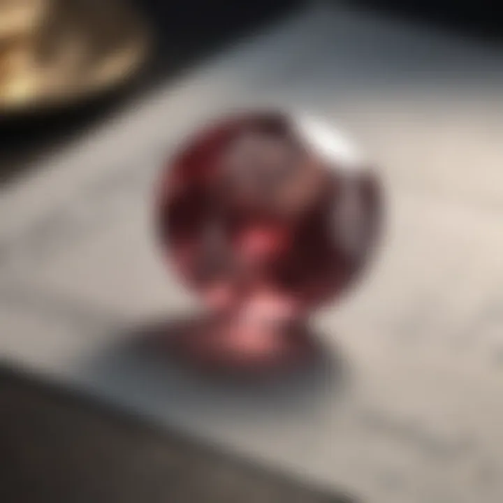 Visual representation of a certification document for gemstones