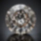 Close-up of a four carat diamond showcasing its brilliance and clarity