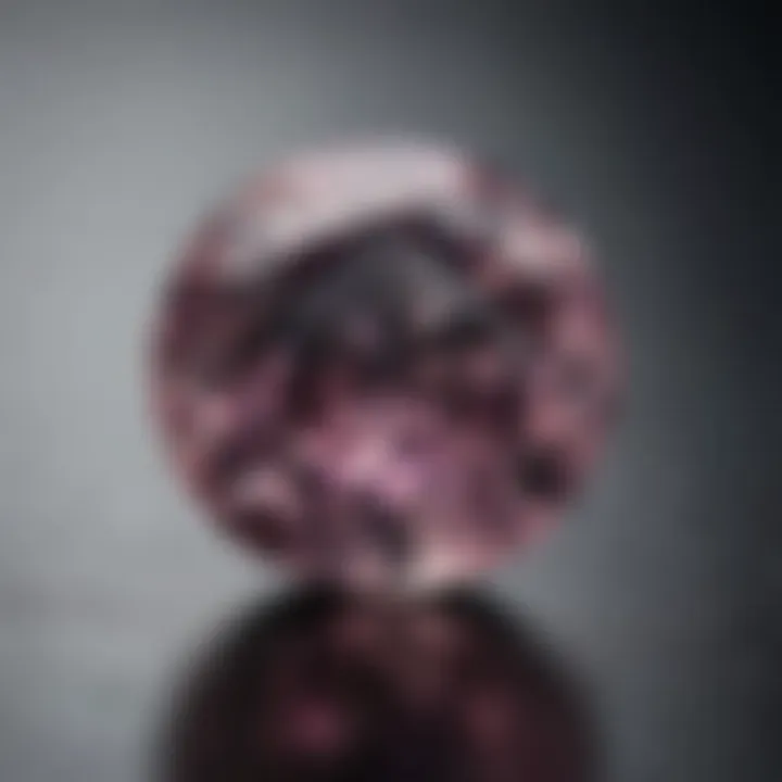 Close-up of a sparkling two-carat gemstone highlighting its clarity and brilliance