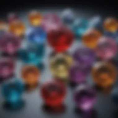 An exquisite array of gemstones showcasing their vibrant colors and unique cuts