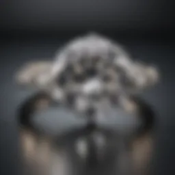 A close-up view of a two carat diamond ring showcasing its brilliance and clarity.