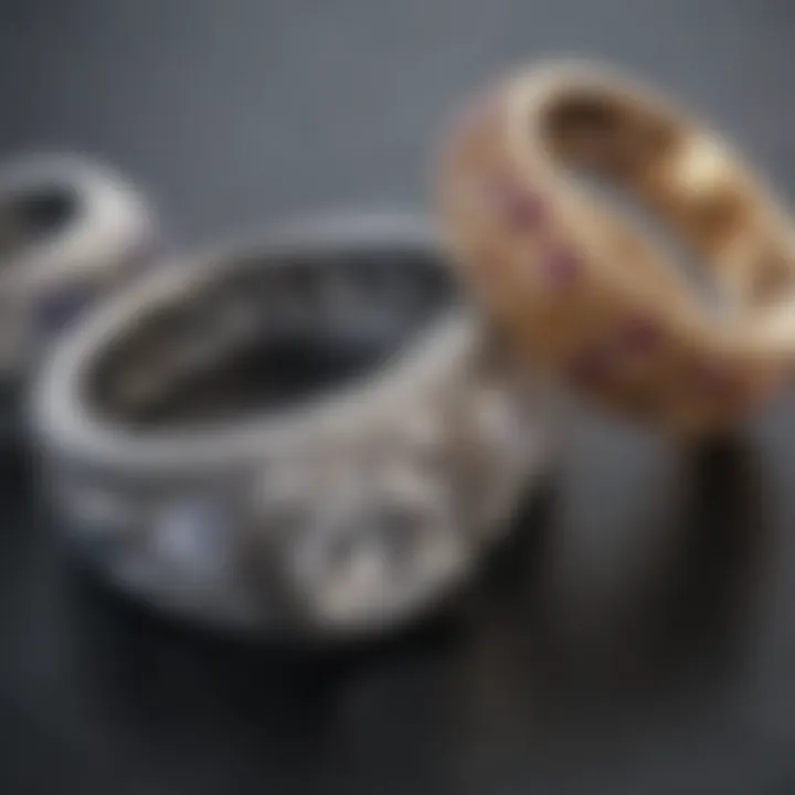 Elegant array of wedding ring styles