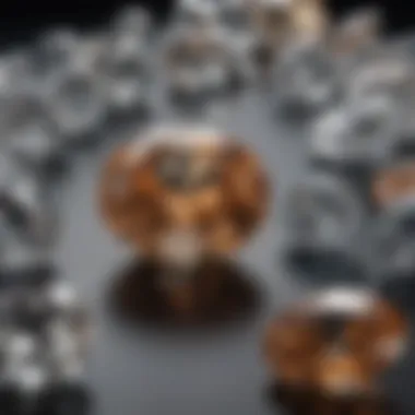 Artistic representation of the historical evolution of diamond cuts