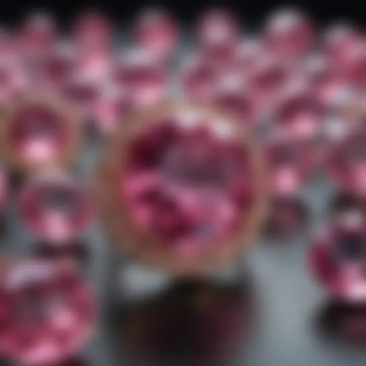 Graph illustrating market trends and pricing fluctuations of pink sapphires