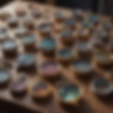 Variety of Jewelry Loupes Different types of jewelry loupes arranged on a table