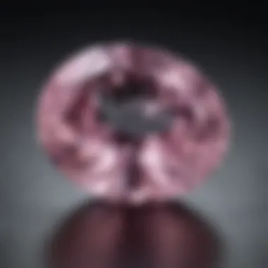 Stunning kunzite gemstone showcasing its vibrant pink hue