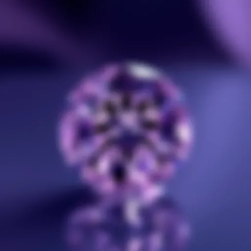 A magnificent purple diamond showcasing its unique color