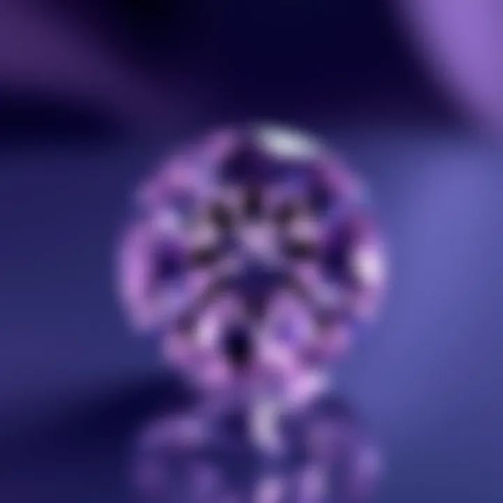 A magnificent purple diamond showcasing its unique color