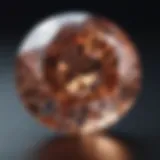 Close-up of a diamond showcasing VS clarity with detailed inclusions