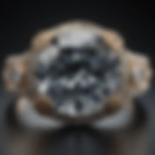 An elegant close-up of a diamond ring