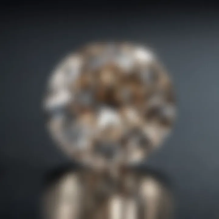 Close-up of a 0.5 carat diamond showcasing its brilliance and sparkle