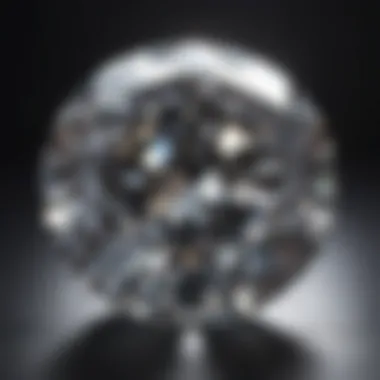 Close-up of a sparkling one carat diamond showcasing its brilliance