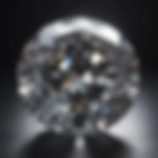 Close-up of a sparkling one carat diamond showcasing its brilliance