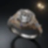 Detailed close-up of a sparkling engagement ring showcasing its craftsmanship