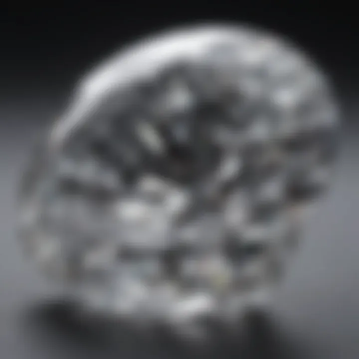 Close-up of Whiteflash diamond clarity and internal characteristics