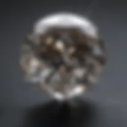 Close-up view of a sparkling diamond on a velvet background