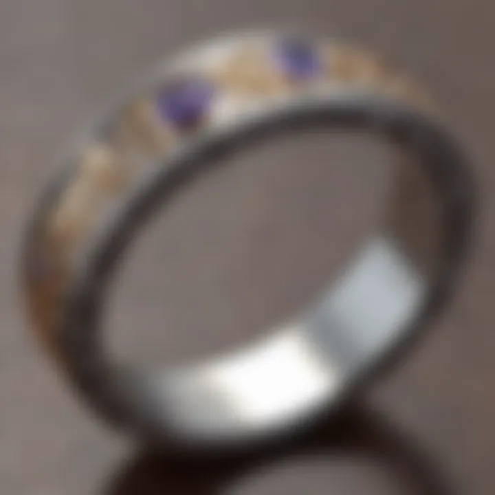 Customized wedding band with unique engraving