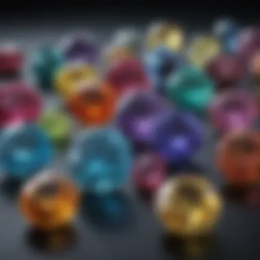 Differences in Gemstone Characteristics Under Various Lights Comparison of gemstones under natural and UV light
