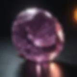 Ultraviolet flashlight illuminating a gemstone