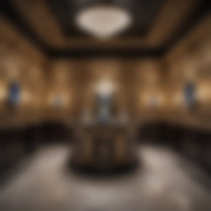 An elegant Van Cleef & Arpels boutique interior reflecting luxury and sophistication.
