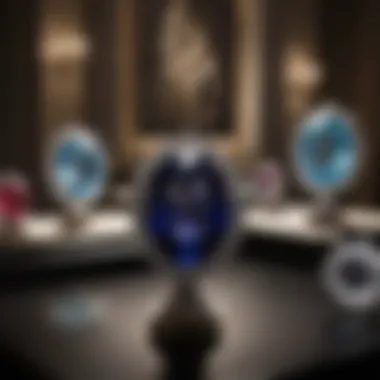 Iconic Collections Showcase A display of iconic collections from Van Cleef & Arpels in a luxurious setting.