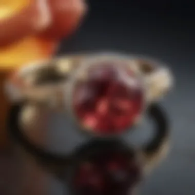 A vintage solitaire ring with a unique colored gemstone