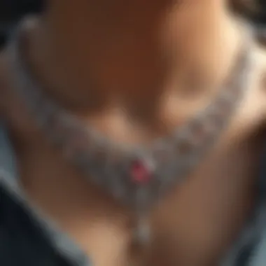 Luxury Diamond Necklace Stunning diamond necklace displayed elegantly