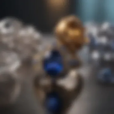 A local jeweler's shop with sapphires prominently featured